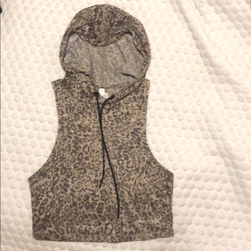 Zyia Leopard Crop Hoodie